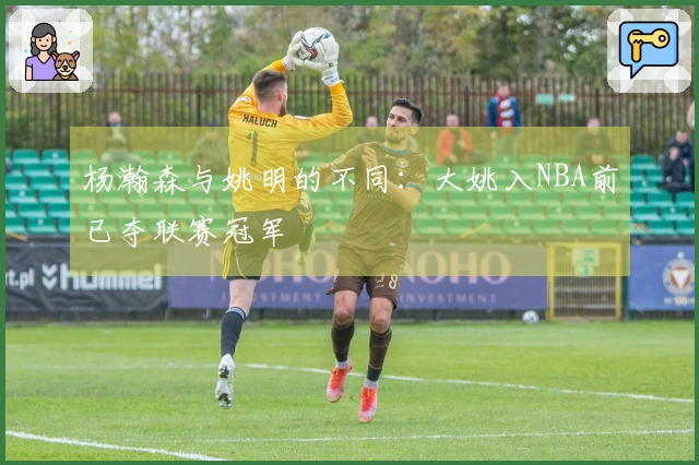 杨瀚森与姚明的不同：大姚入NBA前已夺联赛冠军